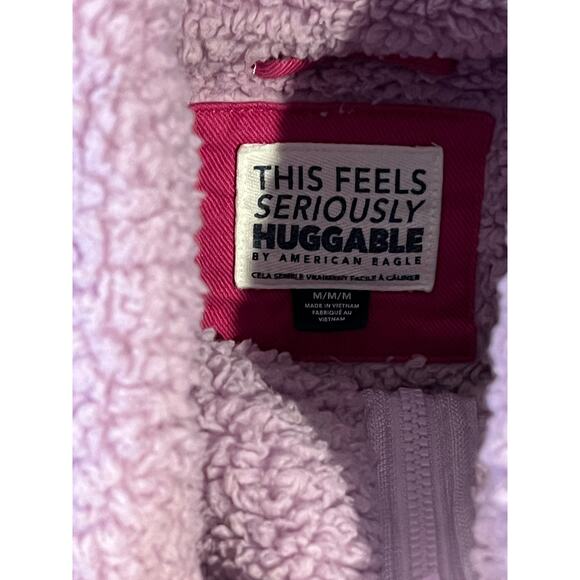 American Eagle Huggable Fleece Full ZIp Up Womans M - Picture 3 of 3